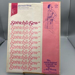 UNCUT Vintage Sewing PATTERN Stretch and Sew 1575 by Ann Person, Ladies 1974